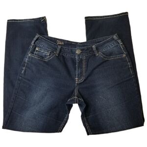 Ricki's jeans  Claire style dark wash mid rise plus size denim blue size 32